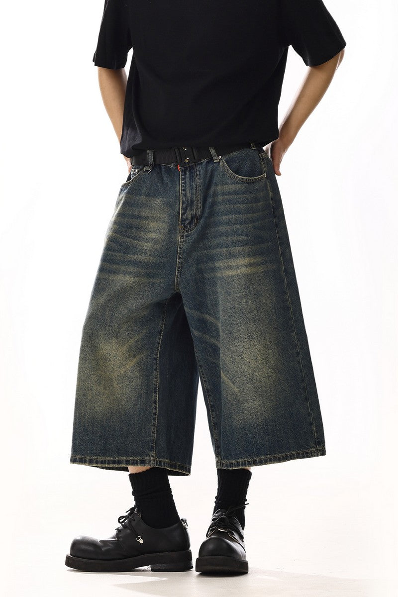 Vintage Washed Cropped Shorts
