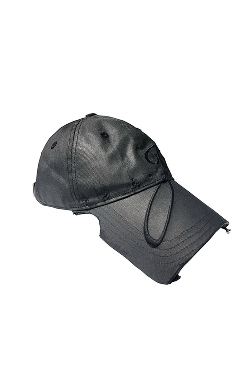 Waxed Embroidered Peaked Cap