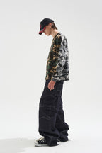 Yin Yang Camo Print Long Sleeve Tee