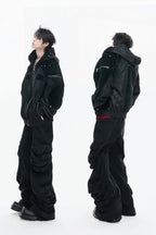 Armor Patchwork Hooded Jacket