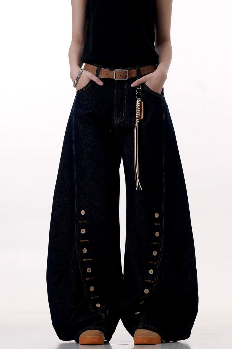 Raw Button Blade Jeans
