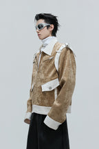 Silk Velvet Contrast Pocket Jacket