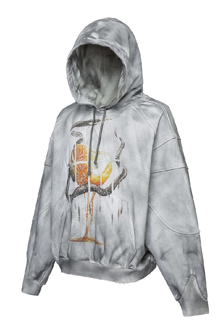 Oversized Distressed Hoodie