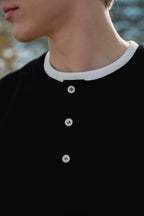 Layered Henley Waffle Long Sleeve Tee
