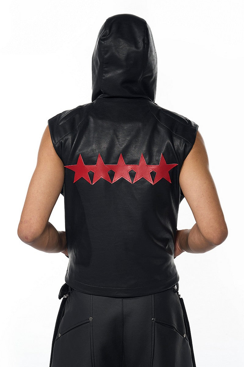 Hooded Star Patch Vest