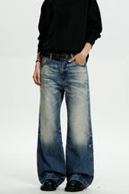 Dark Blue Straight Jeans