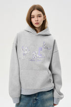 Tweed Patch Sequin Hoodie