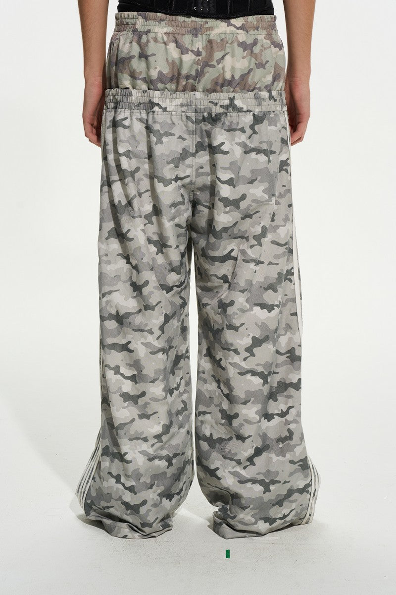 Camo Wide Leg Track Pants