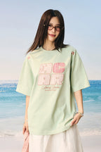 Woven Patchwork Retro T-Shirt