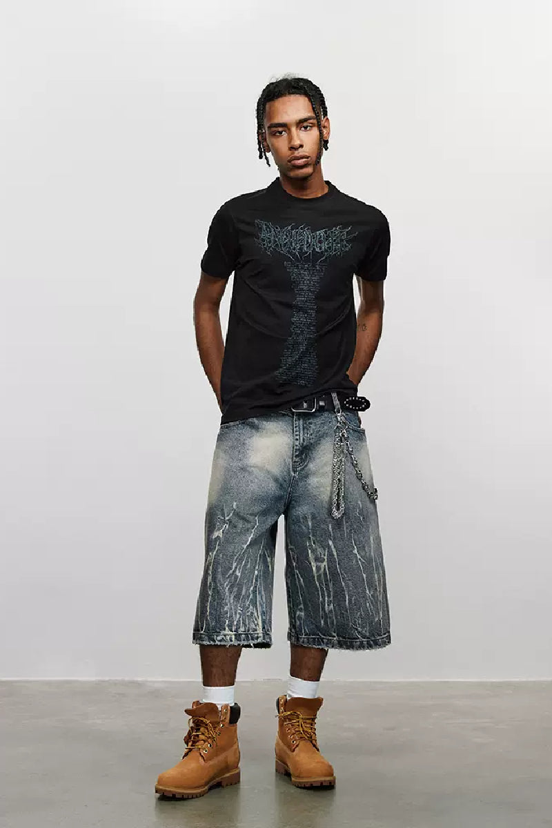 Lightning Pattern Jorts