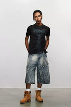 Lightning Pattern Jorts