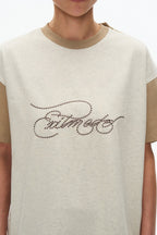 Distressed Script Raglan Tee