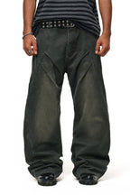 Washed Pleated Work Pants