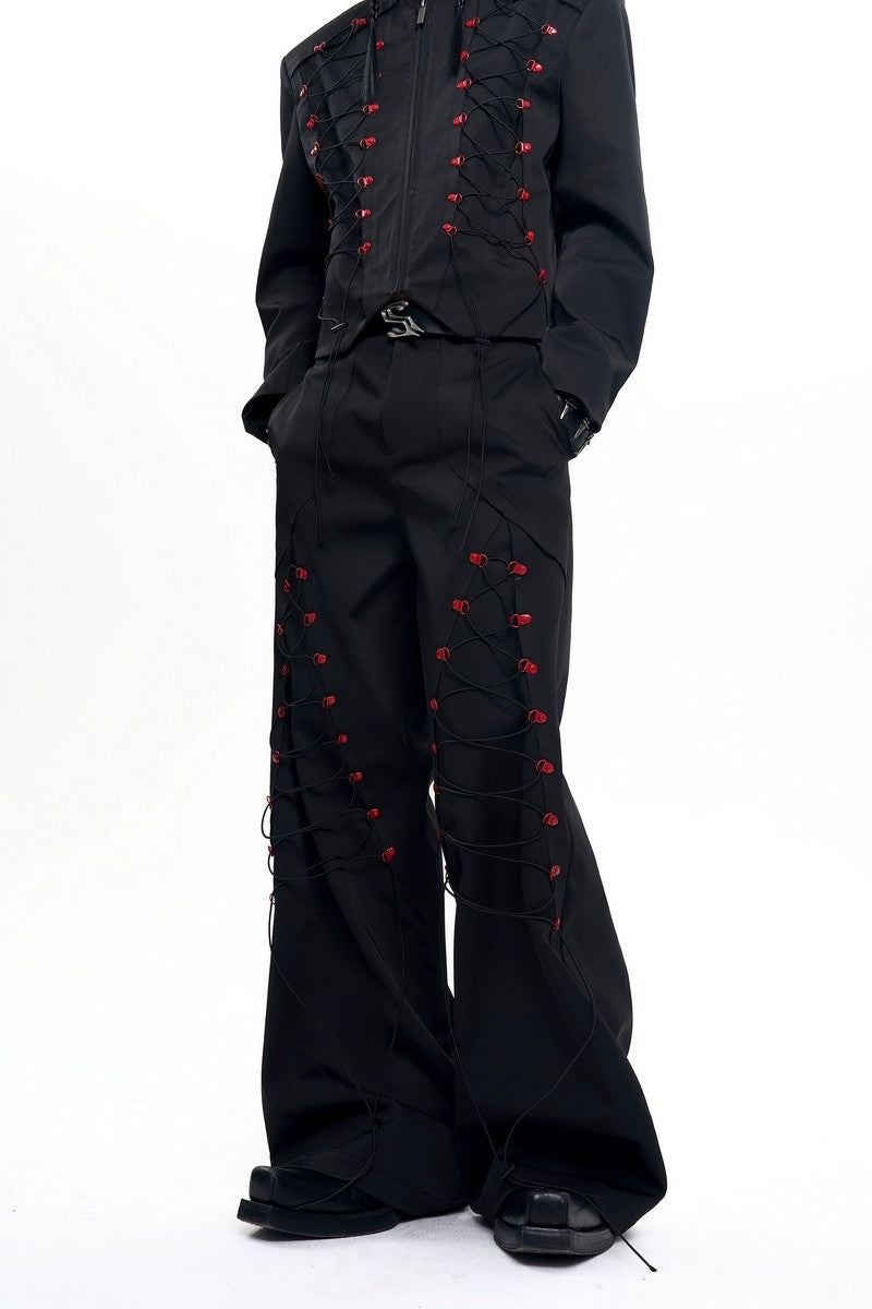 Drawstring Wide Leg Pants