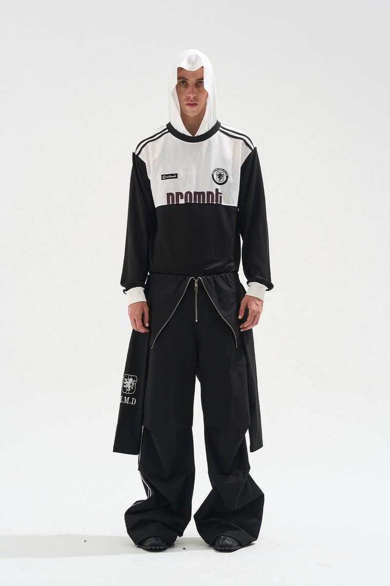 Colorblock Inverted Hoodie Tee