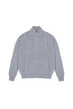 Cable Knit Zip Cardigan