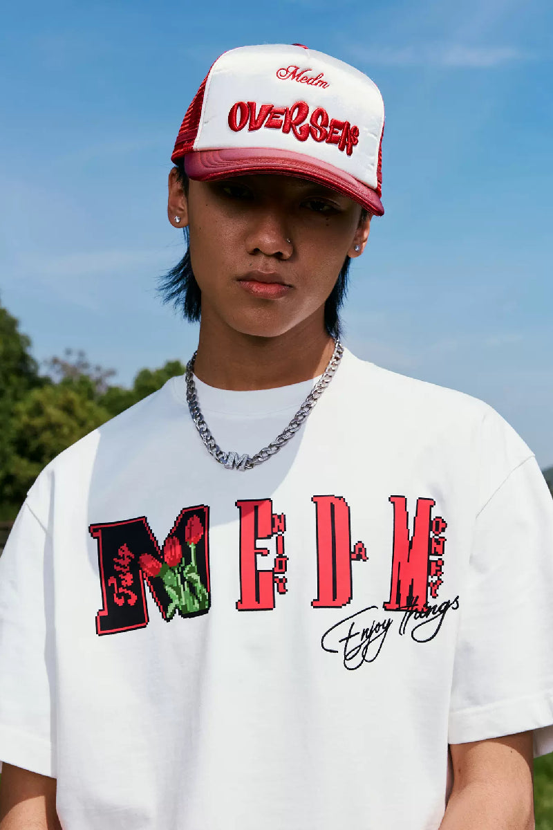 Mosaic Floral Loose Fit Tee – Copping Zone