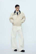 Colorblock Utility Pocket Zip Jacket