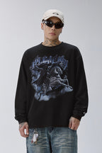 Vintage Washed Graphic Long Sleeve Tee