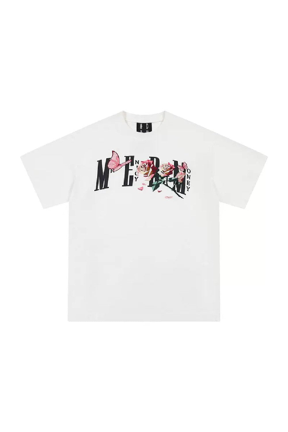 Rose Butterfly Embroidered Tee