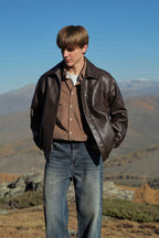 Vintage Oversized Leather Jacket