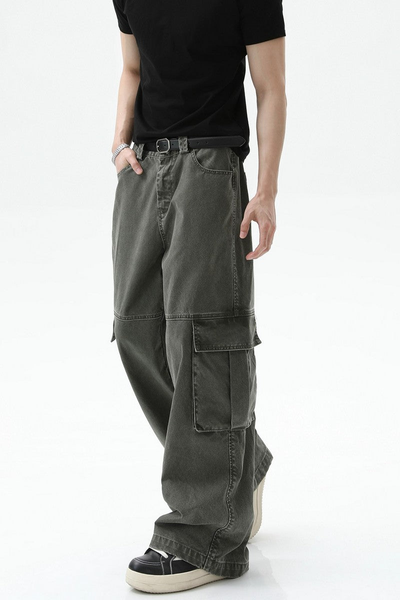 Deconstructed Cargo Denim Jeans