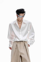 Satin Glitter Boxy Shirt