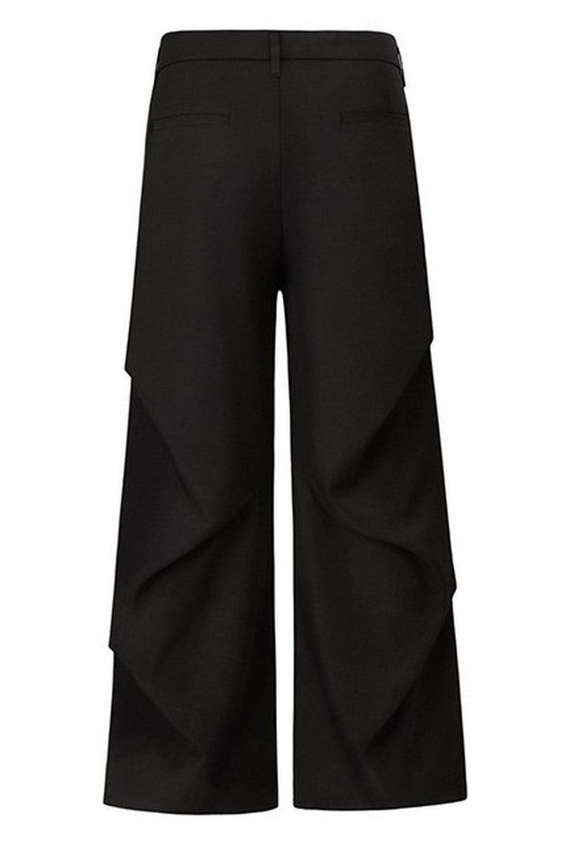 Wrinkled Loose Dress Pants