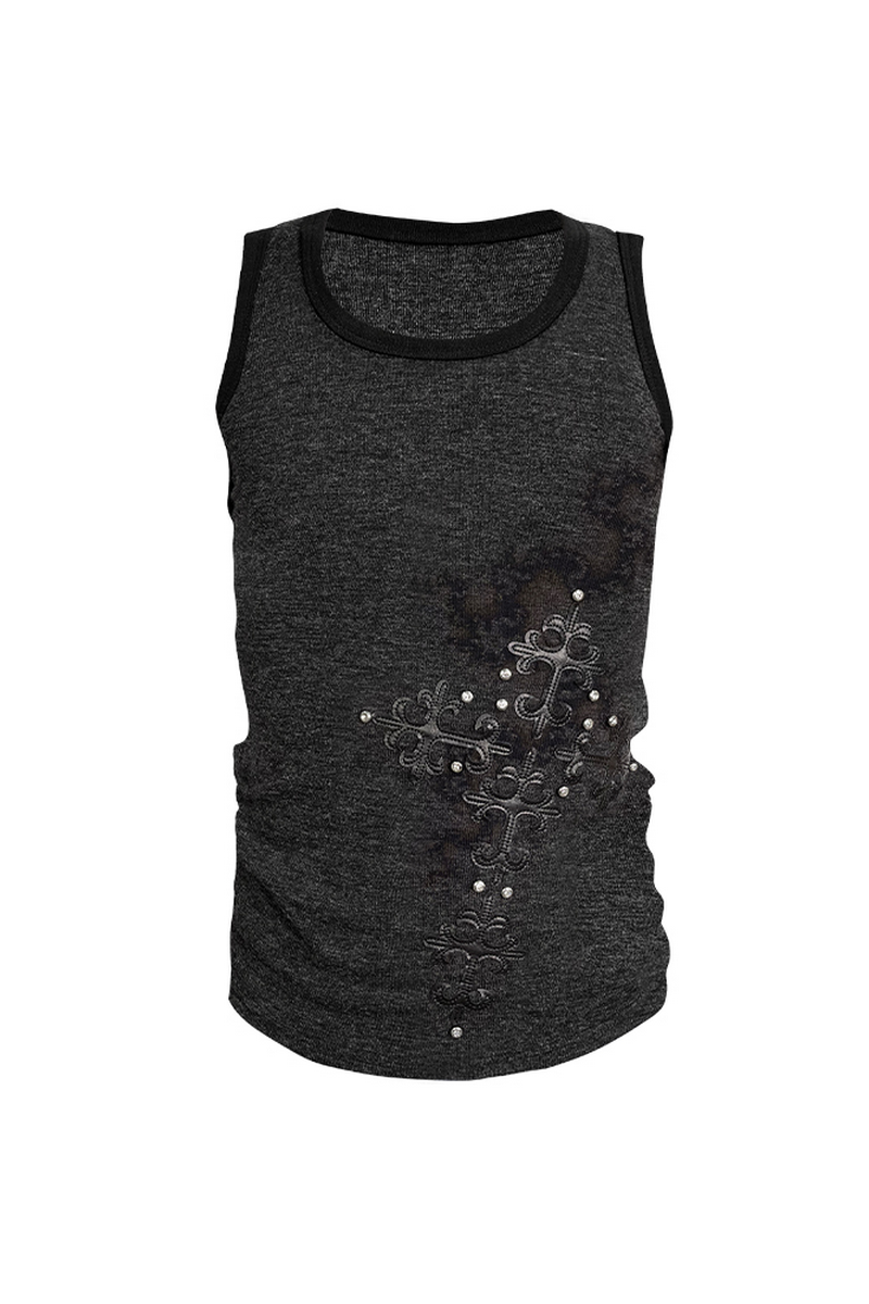 Baroque Cross Stretch Tank