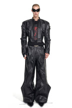 Deconstructed PU Irregular Cut Trousers