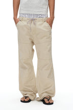 Distressed Flared Cargo Pants
