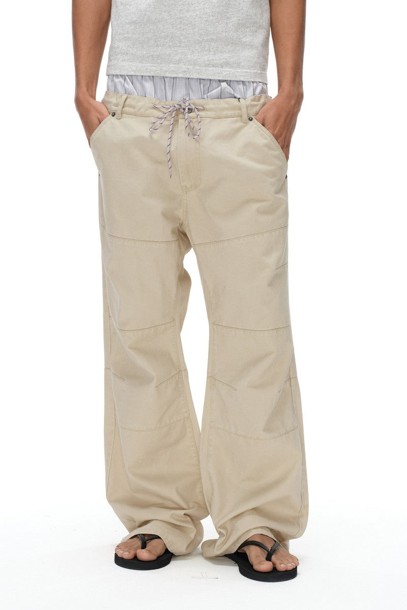 Distressed Flared Cargo Pants