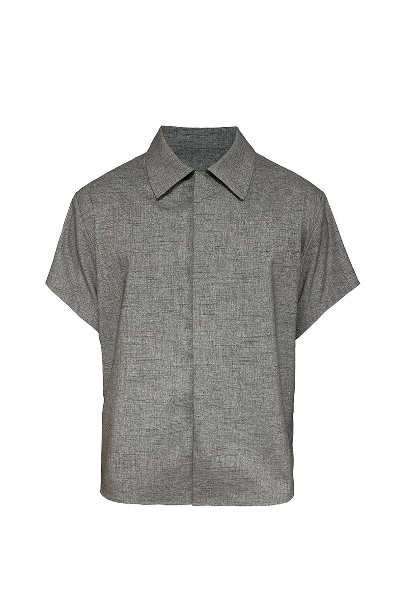 Textured Bud Collar Shirt
