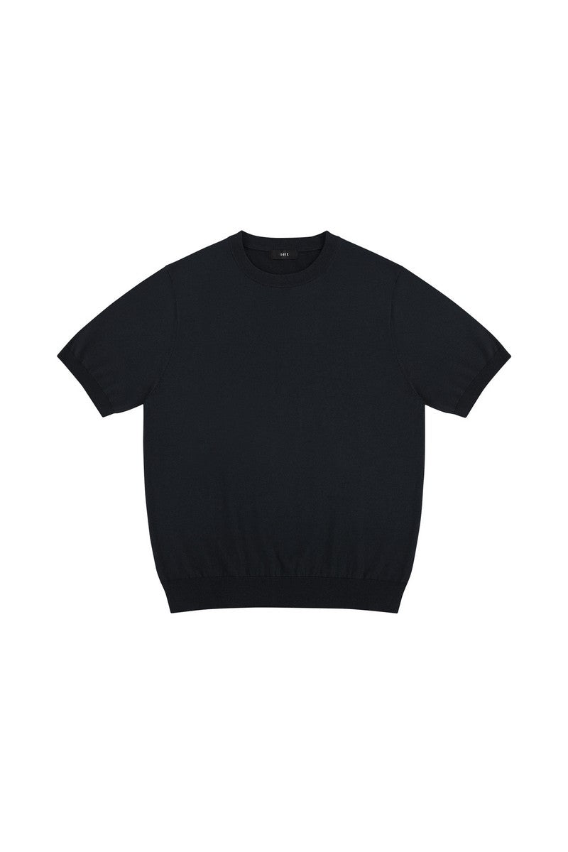 Silk Blend Knit T-Shirt