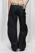 Heart Patch Vintage Straight Jeans