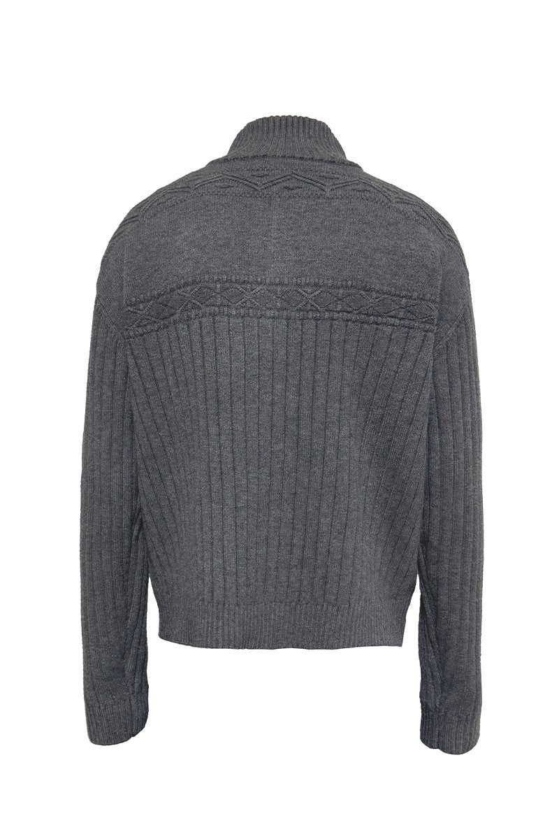 Heavyweight Ribbed Knit Sweater