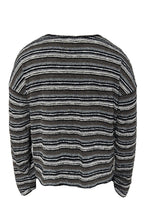 Striped Knit Oversized Long Sleeve