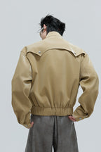 Crocodile Fleece Biker Jacket