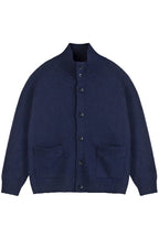 Wool Knit High Neck Cardigan