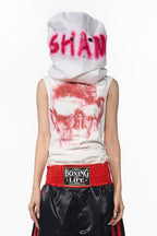 Graphic Mock Neck Tank