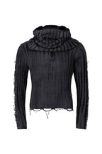 Distressed Pin Detail Knit Sweater