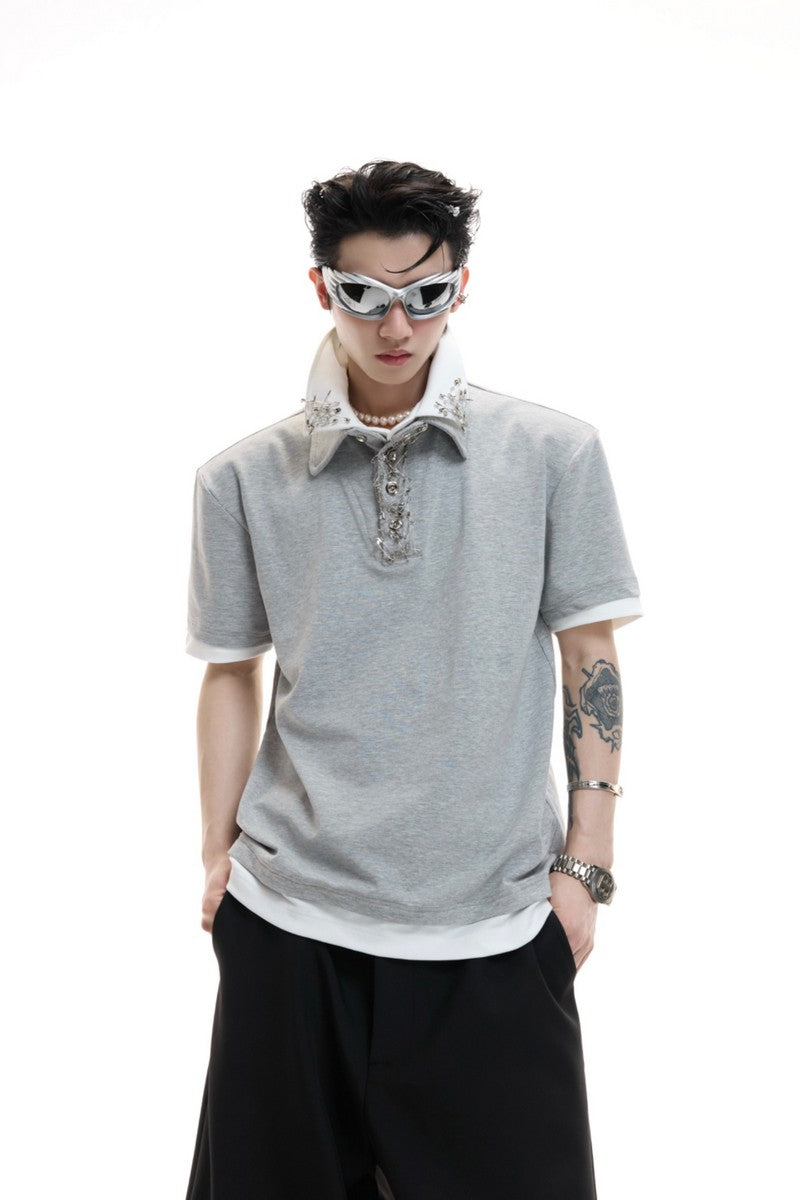 Double Layer Pin Detail Polo