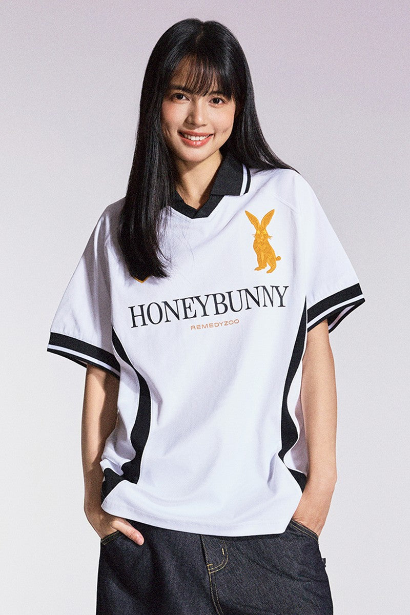 Embroidered Bunny Polo Jersey