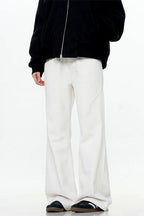 White Straight-Leg Jeans