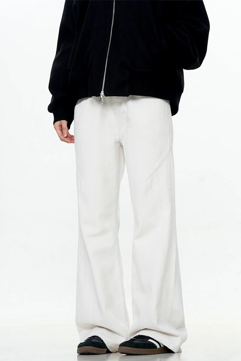 White Straight-Leg Jeans