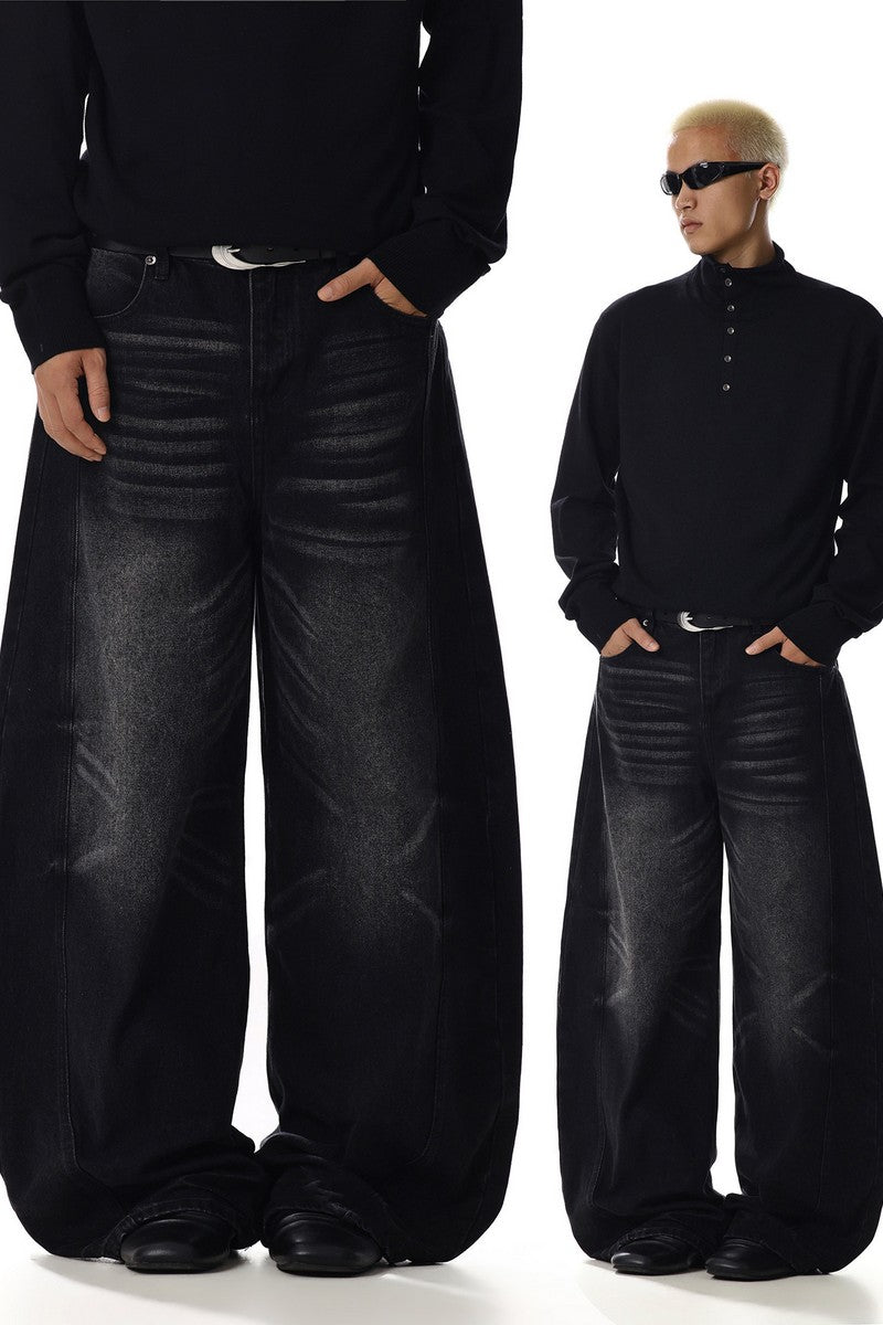 Curved Whisker Jeans