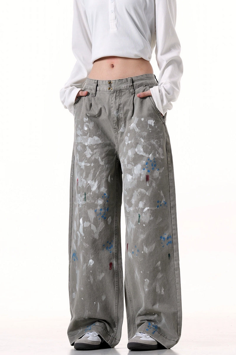 Paint Splatter Graffiti Cargo Pants
