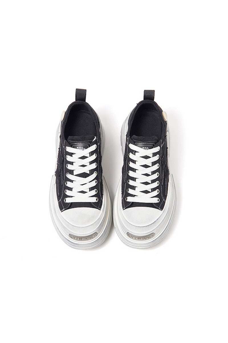 Distressed Chunky Sole Sneakers