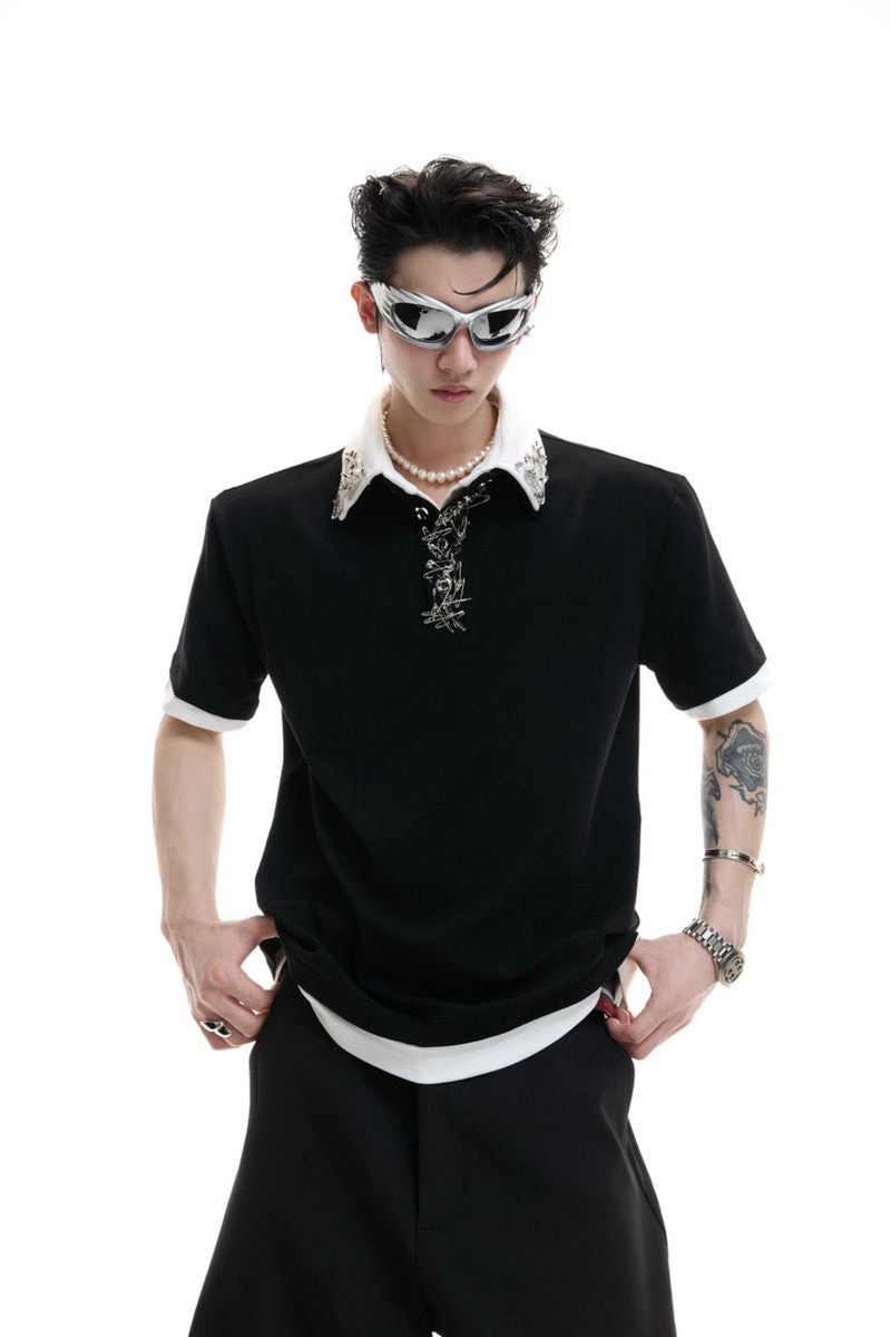 Double Layer Pin Detail Polo