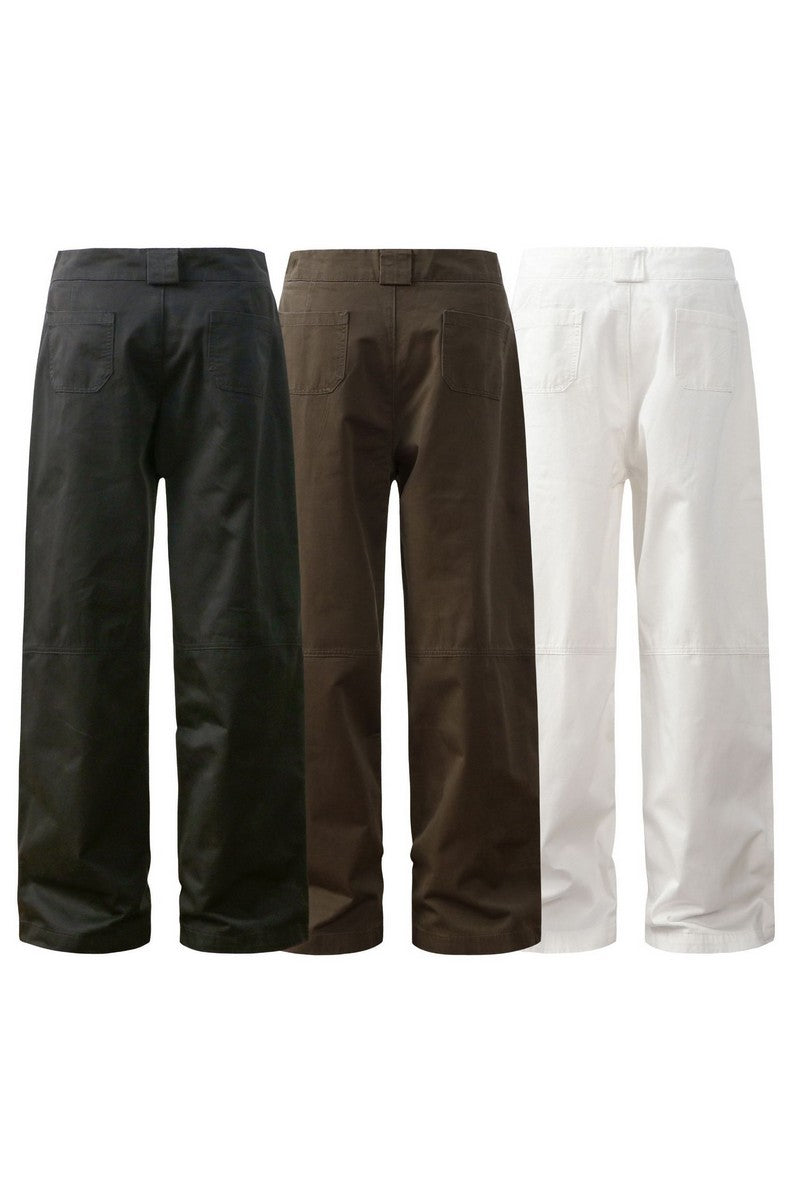Wrinkled Wide Leg Work Pants